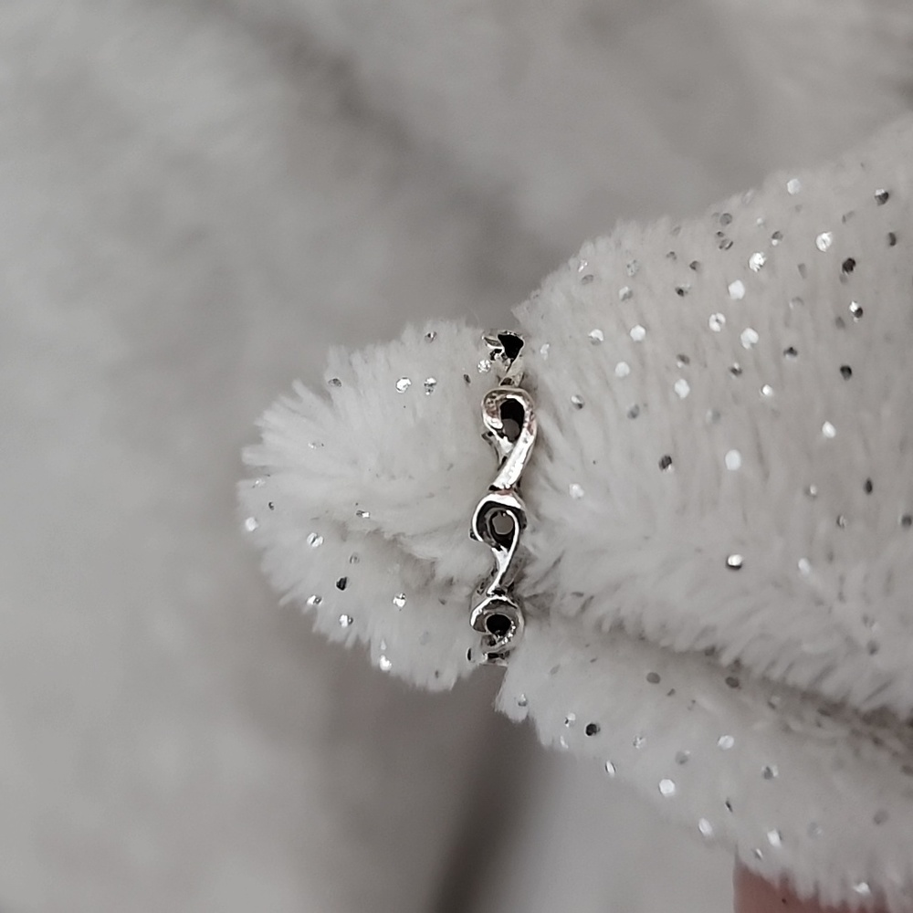 Ocean Wave Themed Silver Plated Fashion Eternity Band Ring